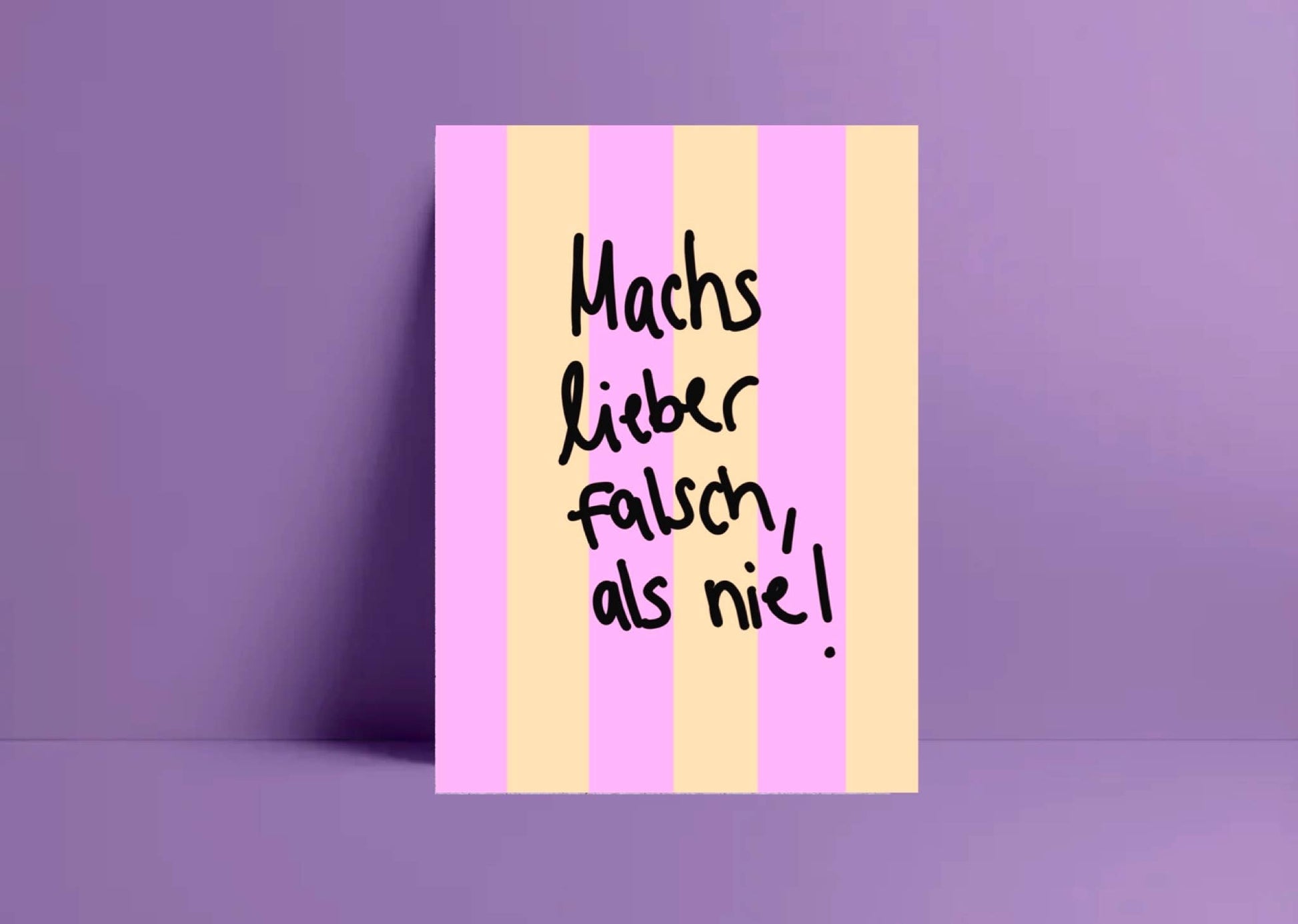 Ute Arnold / Hej.Ibiza Postkarte | mach's lieber falsch als nie Aufgeweckt