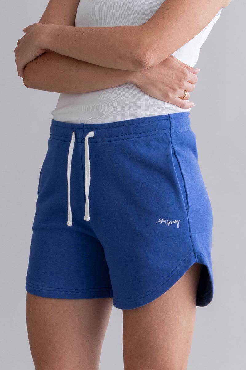 Hey Honey Boxing Sweat Shorts Royal Blue Aufgeweckt