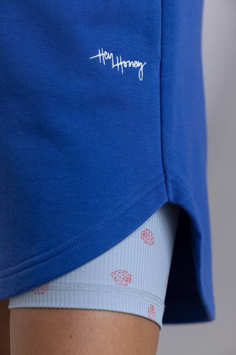 Hey Honey Boxing Sweat Shorts Royal Blue Aufgeweckt