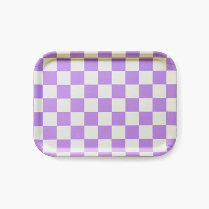 BLU KAT Serviertablett eckig | Lavendel Butter Checker Aufgeweckt