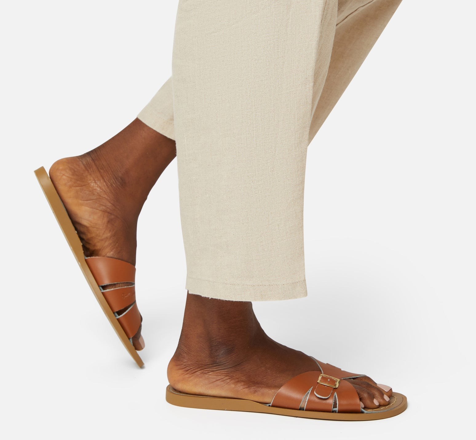 Salt-Water Sandals Sandale Classic Slides Adult | tan Aufgeweckt