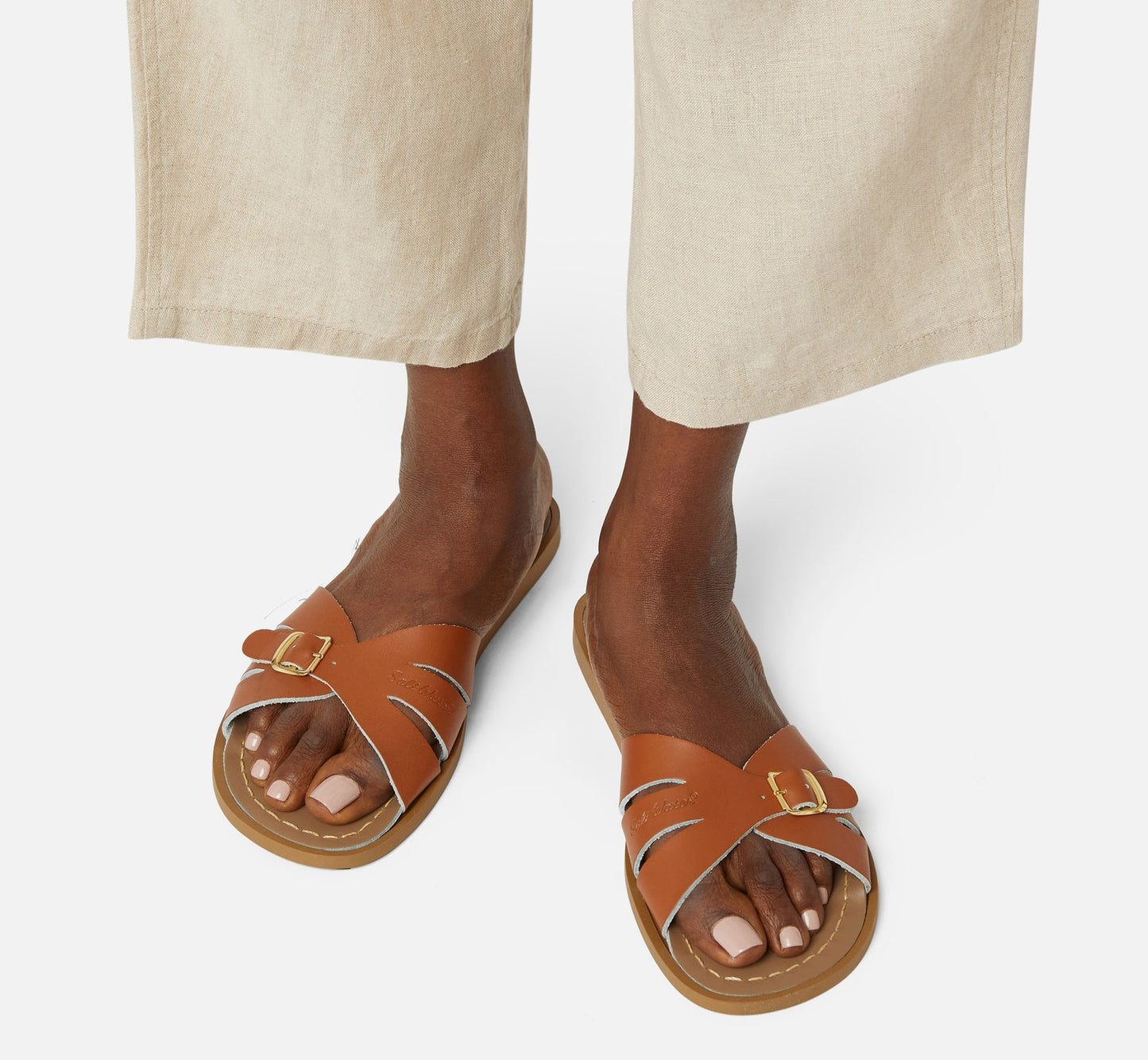 Salt-Water Sandals Sandale Classic Slides Adult | tan Aufgeweckt