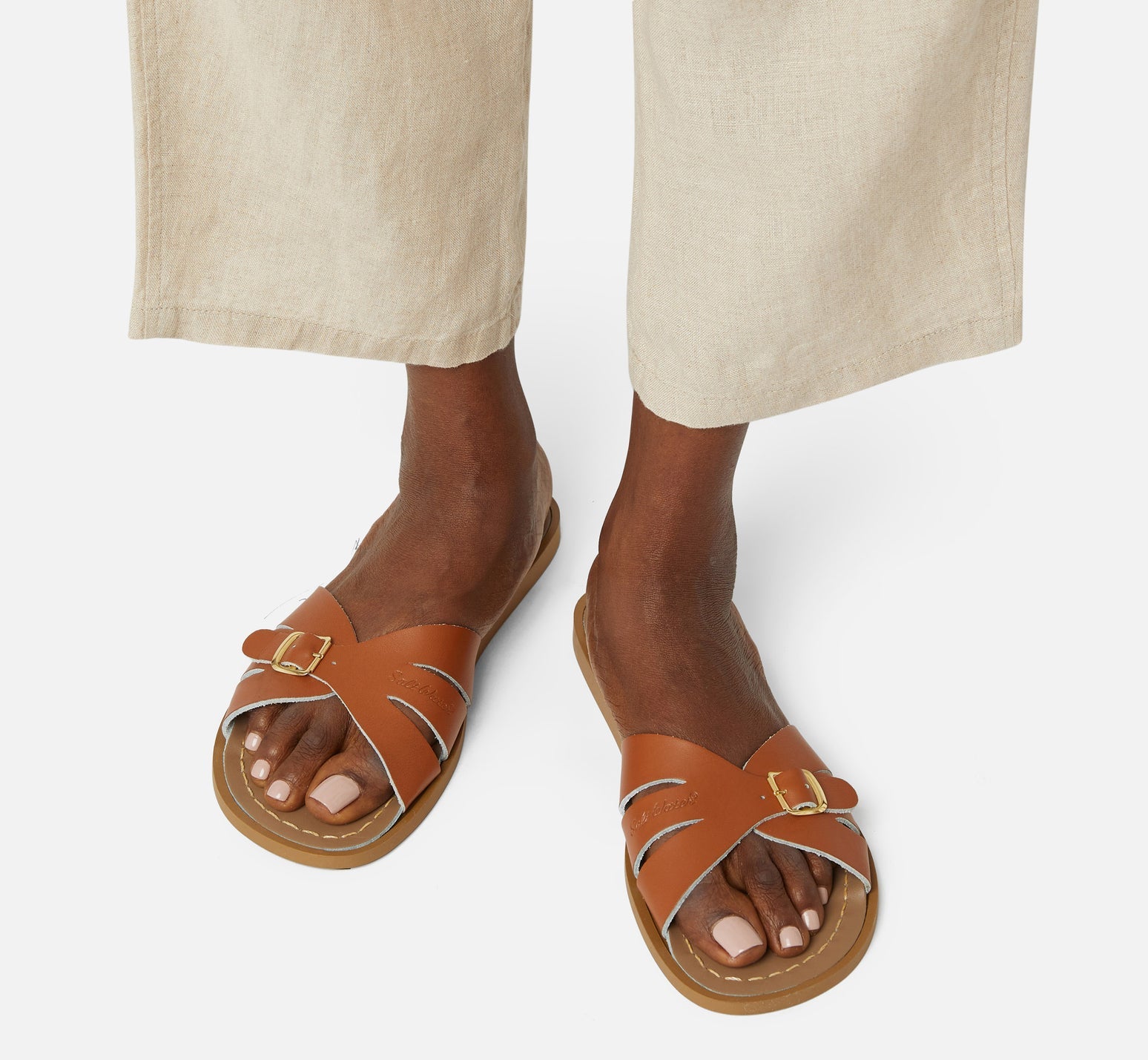 Salt-Water Sandals Sandale Classic Slides Adult | tan Aufgeweckt