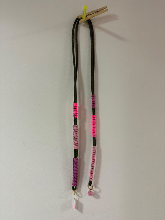 Handykette | Makramee Oliv-Pink-Lila