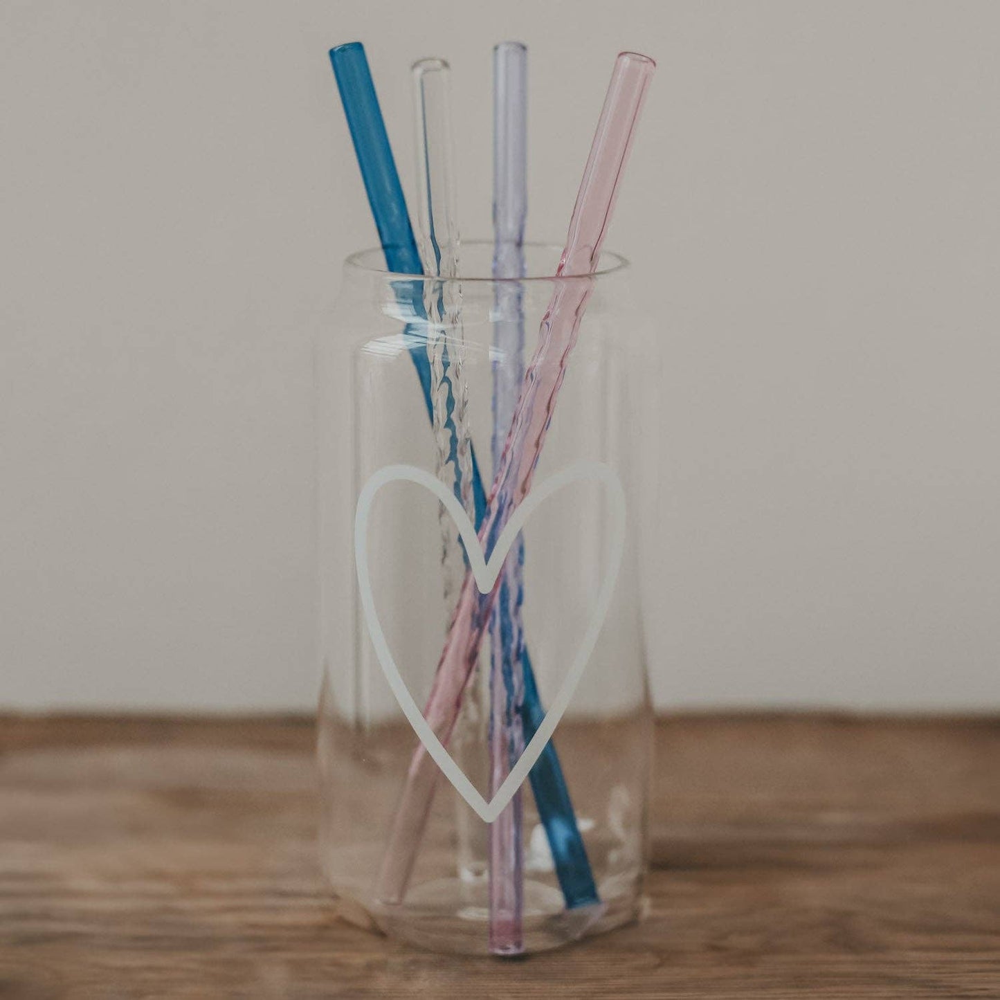 Eulenschnitt Strohhalme gedreht aus Glas 20cm | rosa 4er set Aufgeweckt