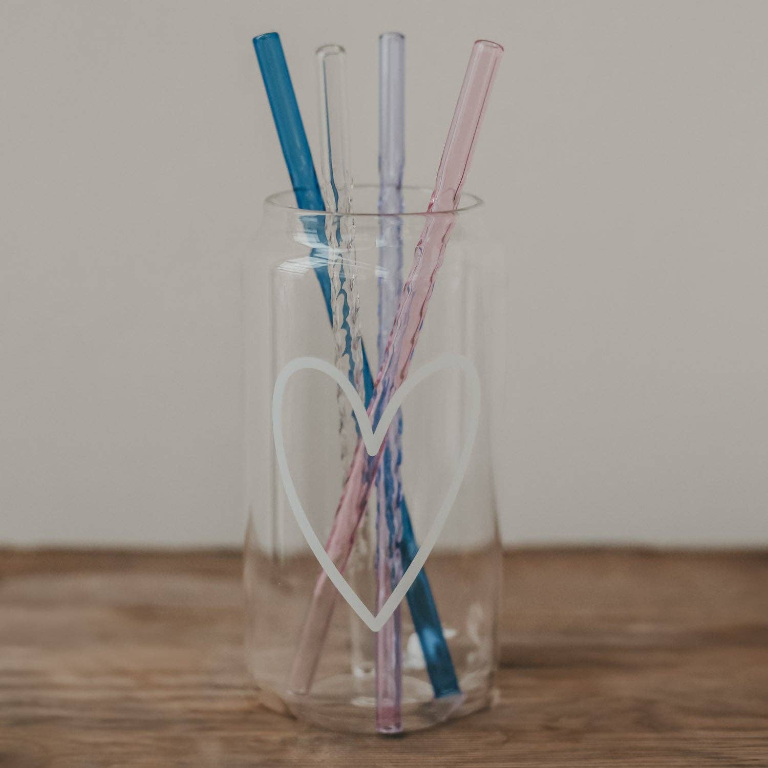 Eulenschnitt Strohhalme gedreht aus Glas 20cm | rosa 4er set Aufgeweckt