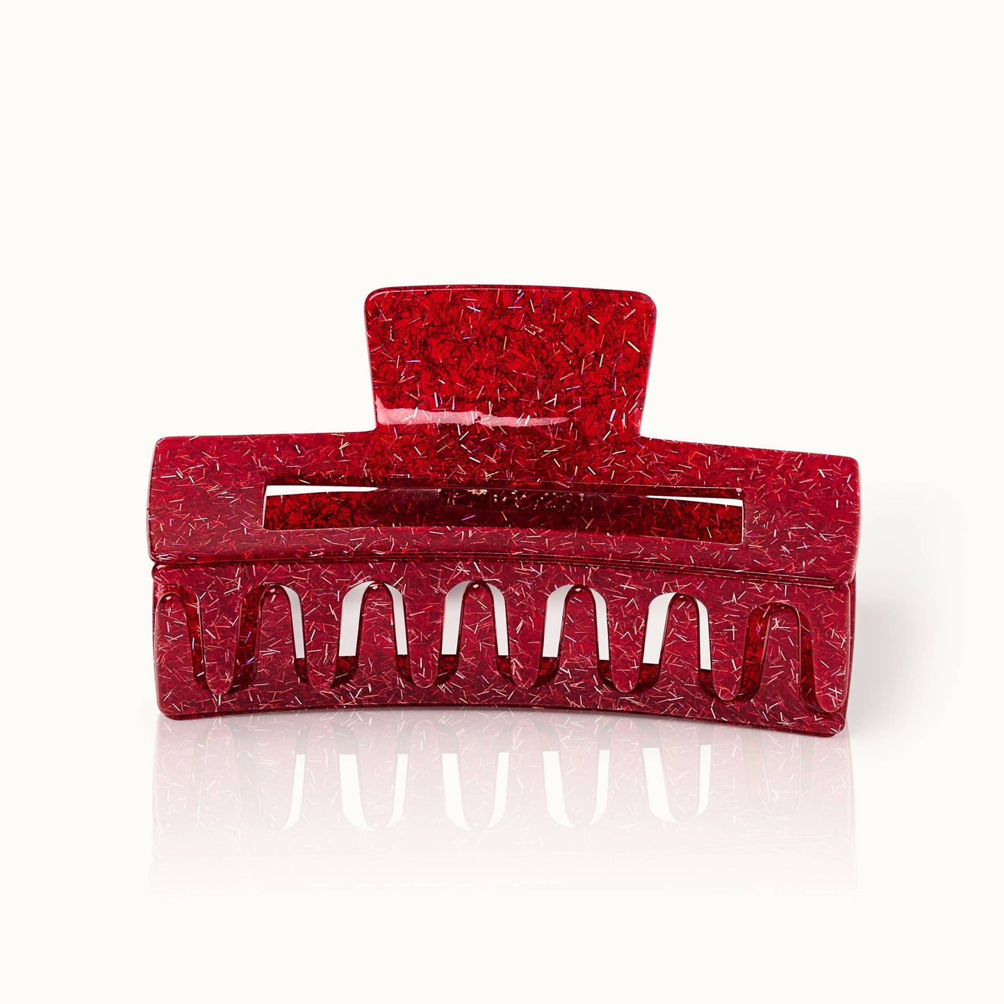 by Vivi. Haarspange XL | Rot Glitzer Aufgeweckt