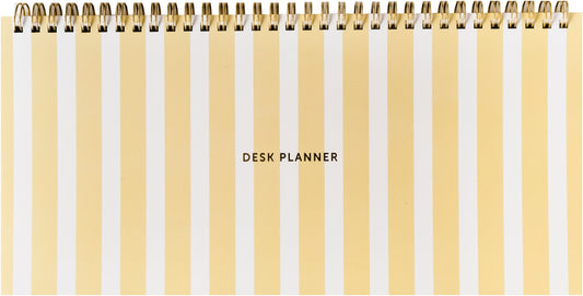 A-Journal Deskplanner | Stripes Yellow Aufgeweckt