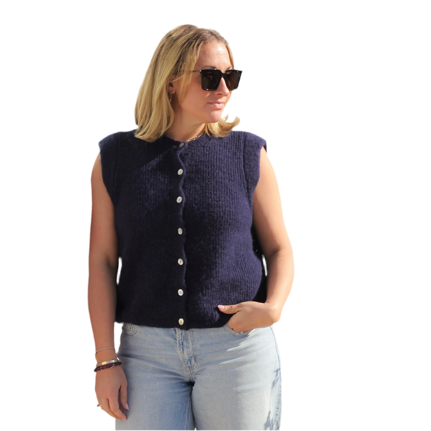 Bazaar Noir Strickweste „Lena“ | Gelb - Vorbestellung Mitte September Aufgeweckt
