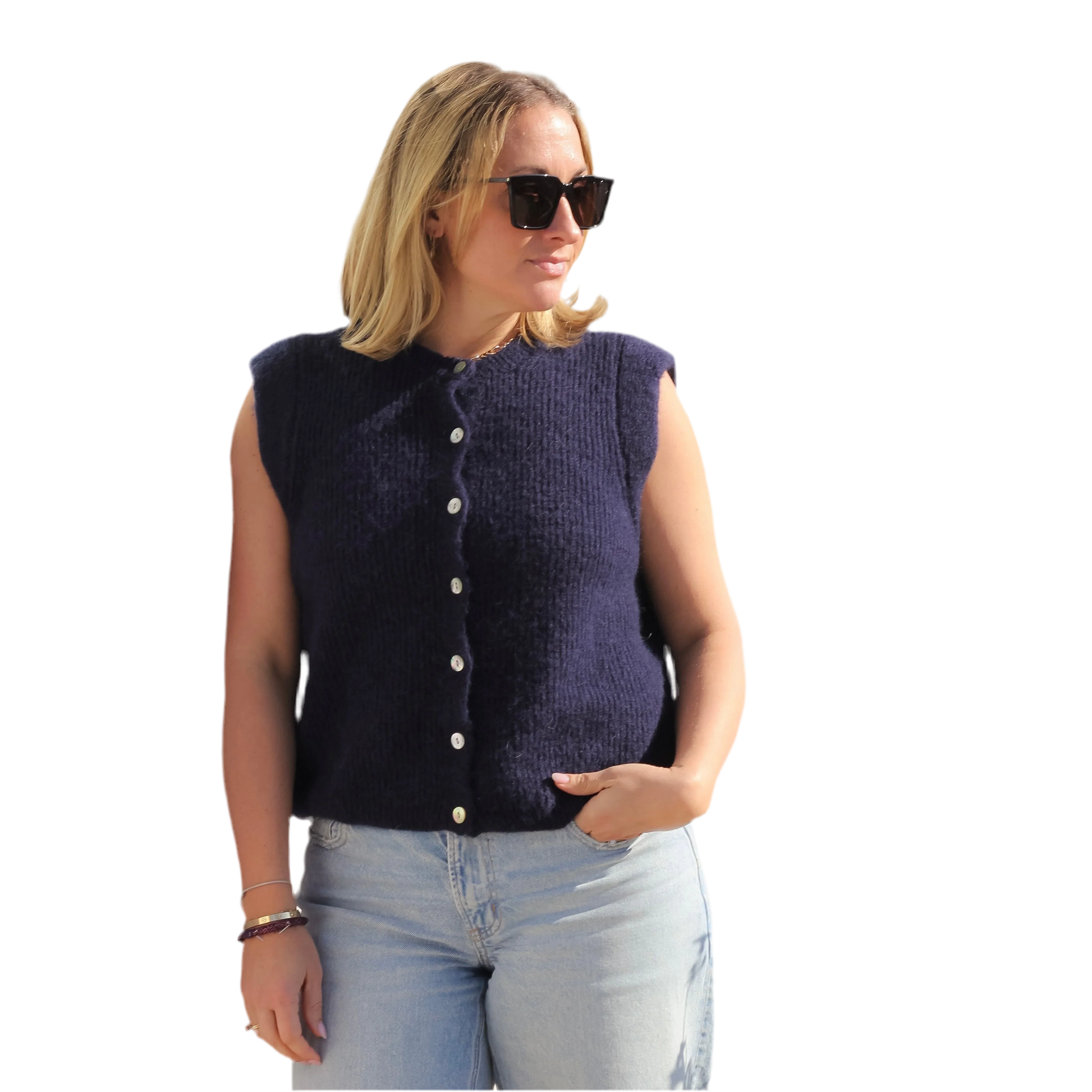 Bazaar Noir Strickweste „Lena“ | Gelb - Vorbestellung Mitte September Aufgeweckt