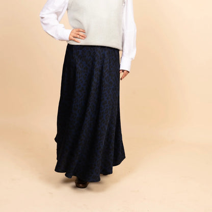 Bazaar Noir Rock Maxi Dunkelblau Leo Aufgeweckt