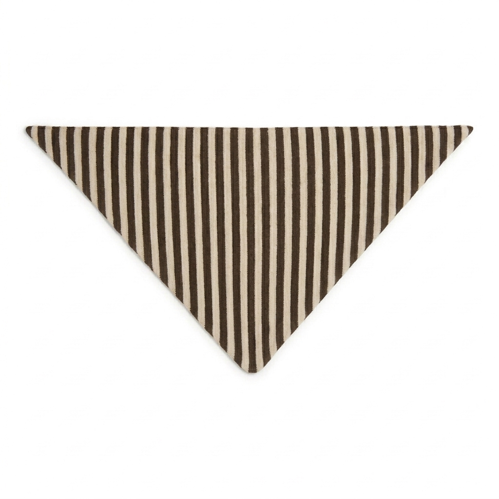 Bazaar Noir Dreieckstuch gestreift | Braun Beige Aufgeweckt