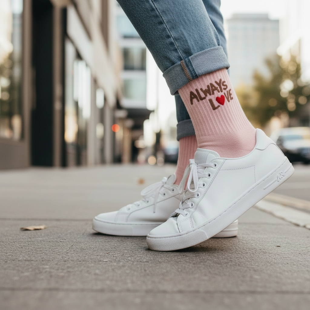 Thomas Jakobson Jubiläumssocken | Always Love Rosa Aufgeweckt