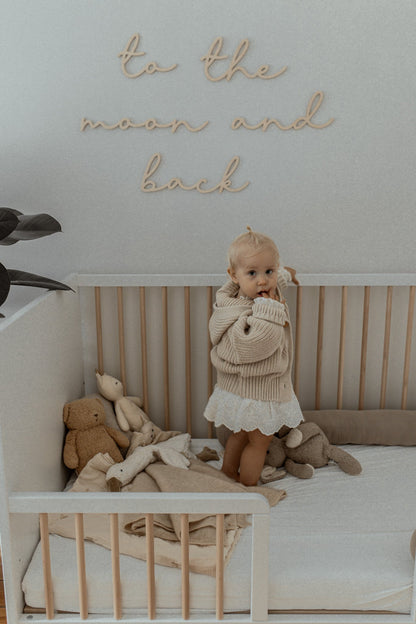 romi. Chunky Knit Cardigan | Oat Aufgeweckt