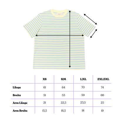 popeia T-Shirt gestreift | gelb/hellblau Aufgeweckt