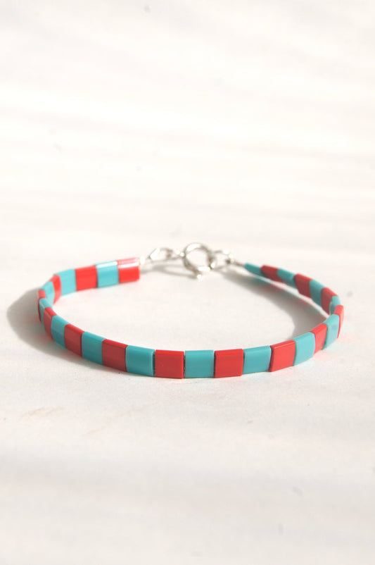 petitmai Armband Sprinkle | red turquoise Aufgeweckt