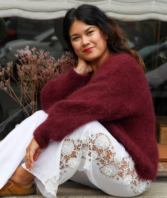 Strickjacke Polly | Bordeaux