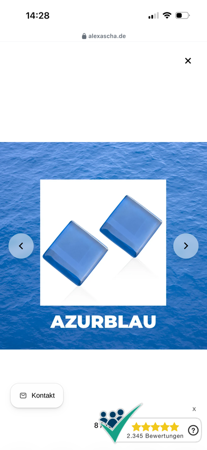 Ohrstecker | Azurblau