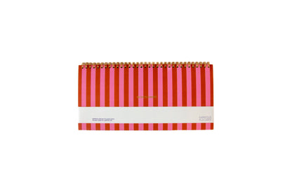 A-Journal Deskplanner | Stripes Pink Red Aufgeweckt