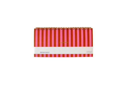 A-Journal Deskplanner | Stripes Pink Red Aufgeweckt