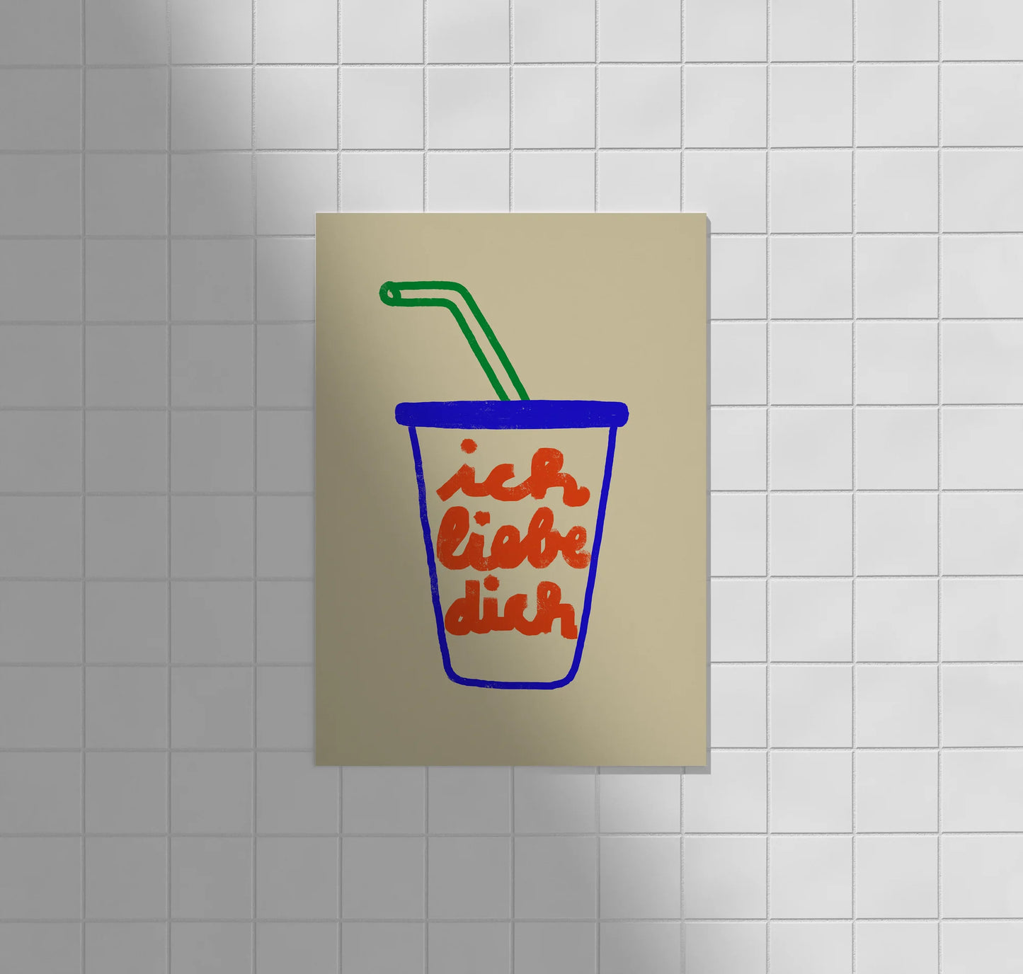 Framboise und Ketchup Karte | ich liebe dich/beige Aufgeweckt