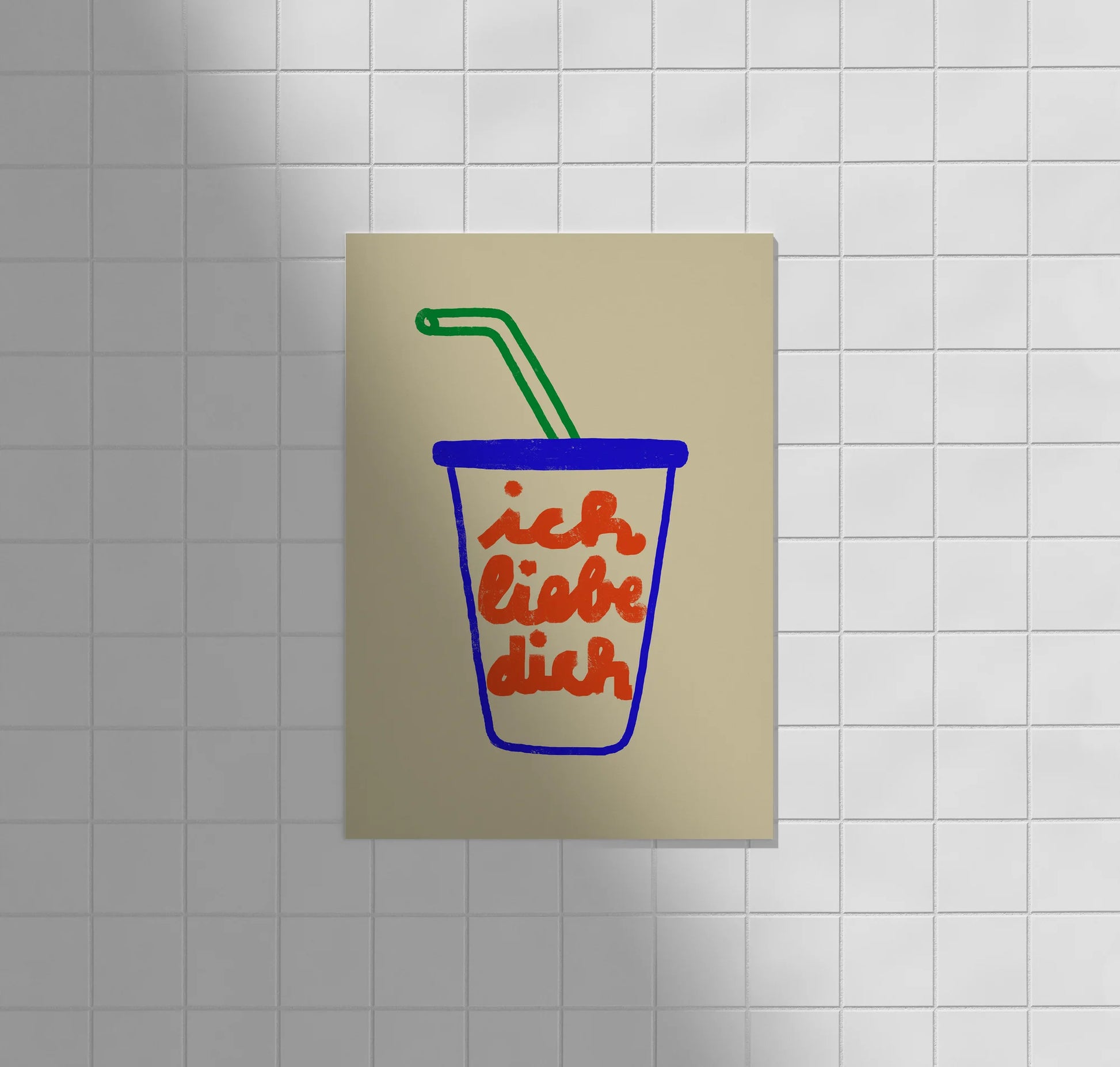 Framboise und Ketchup Karte | ich liebe dich/beige Aufgeweckt