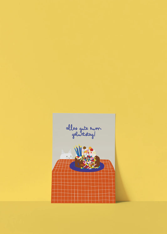 Framboise und Ketchup Karte | Alles gute zum Geburtstag Aufgeweckt