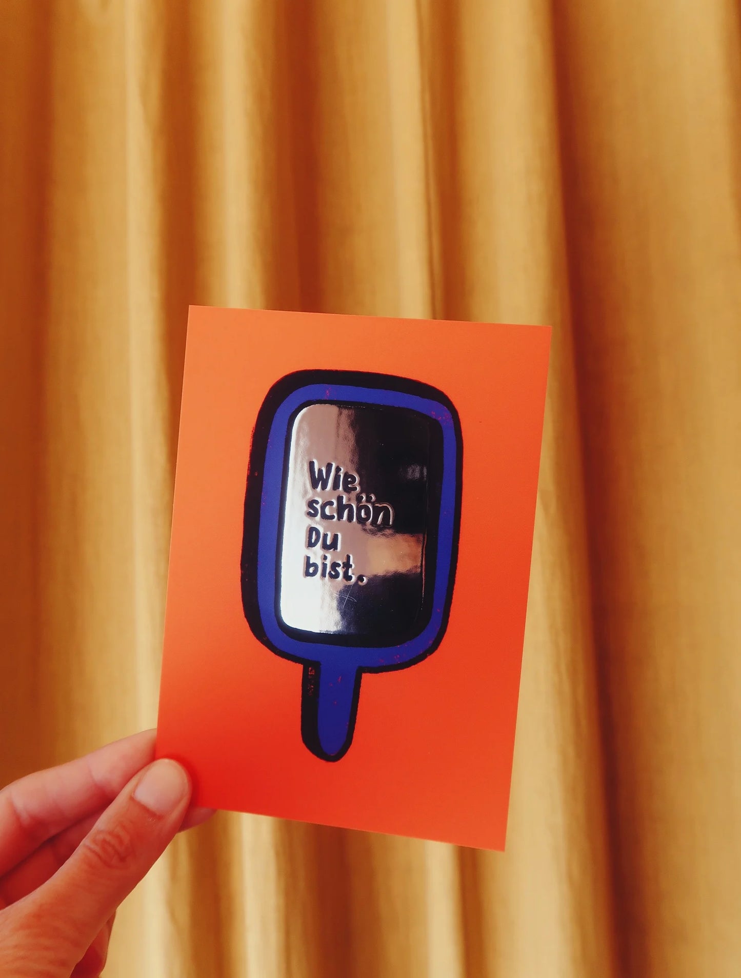 Framboise und Ketchup Karte | wie schön Du bist. Spiegelfolie Aufgeweckt