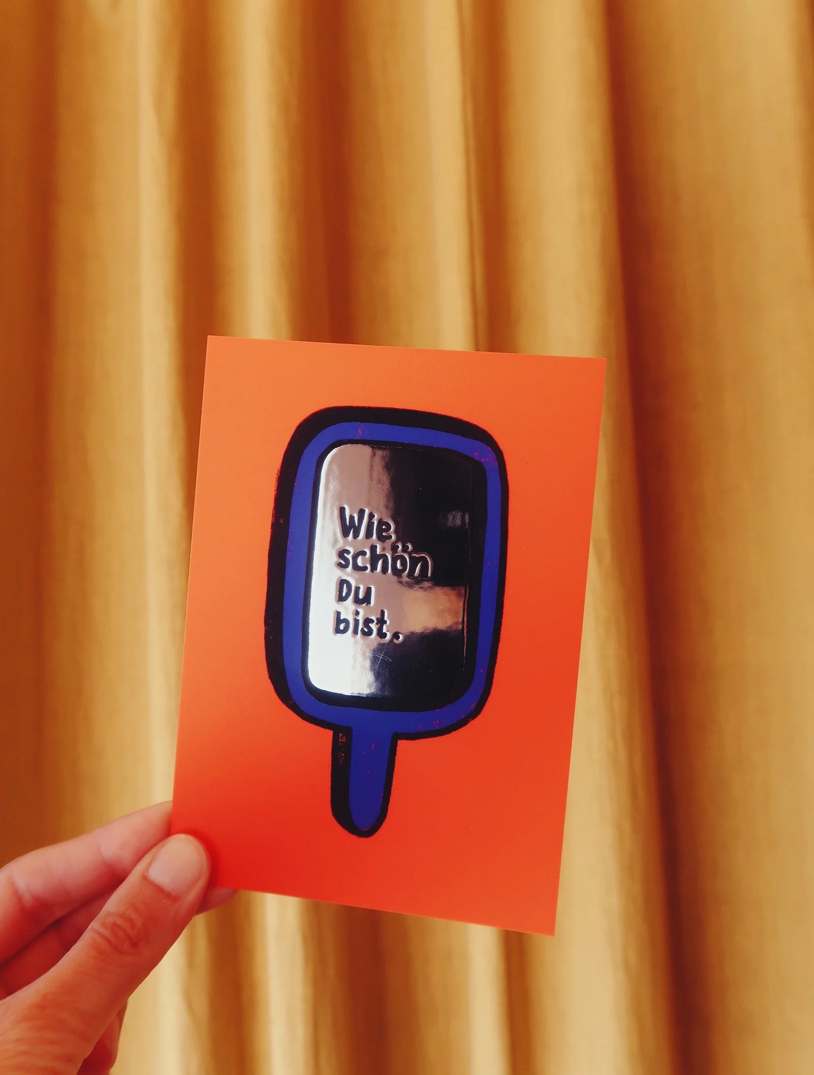 Framboise und Ketchup Karte | wie schön Du bist. Spiegelfolie Aufgeweckt