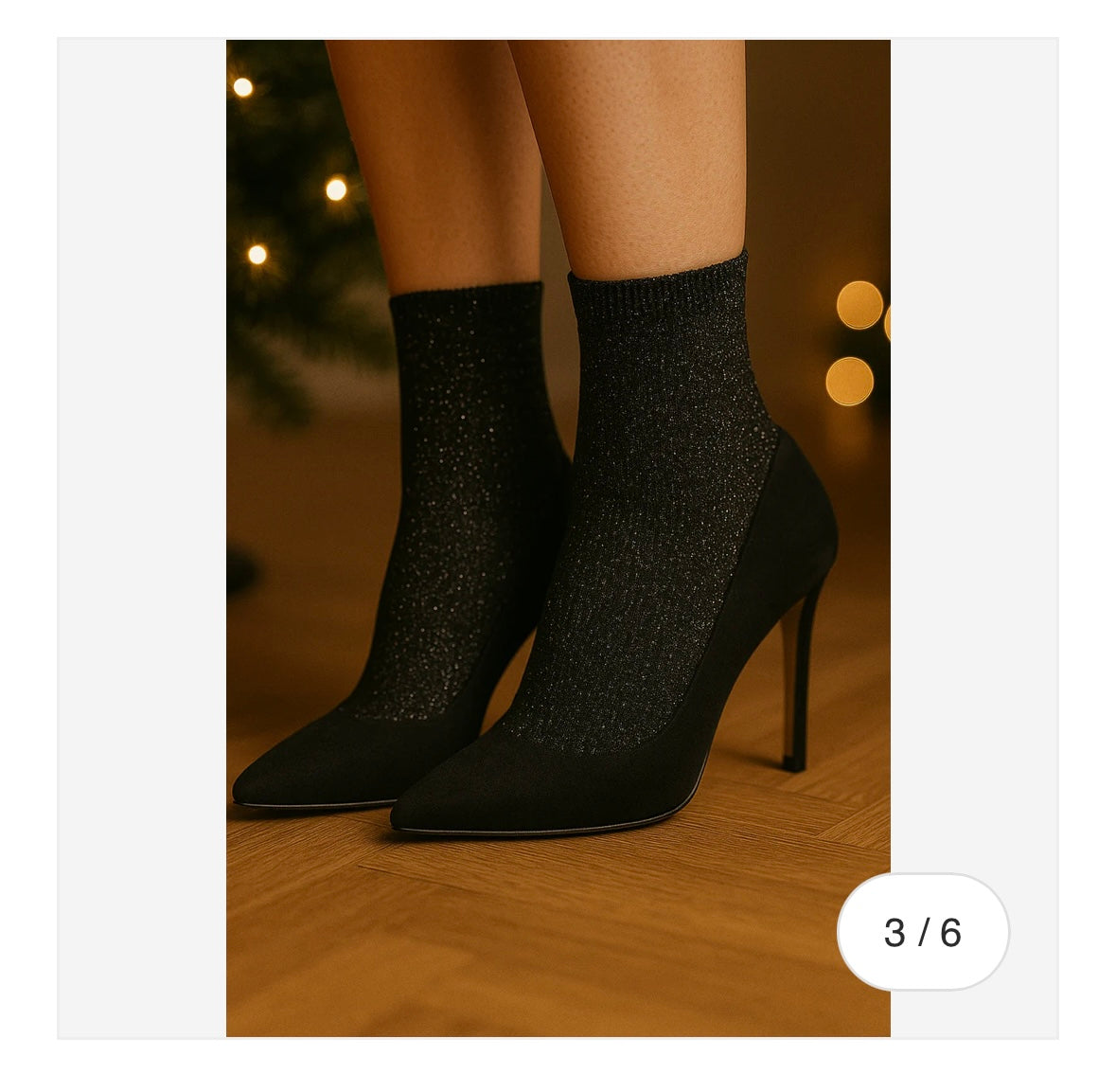 Thomas Jakobson Glitzersocken | schwarz Aufgeweckt