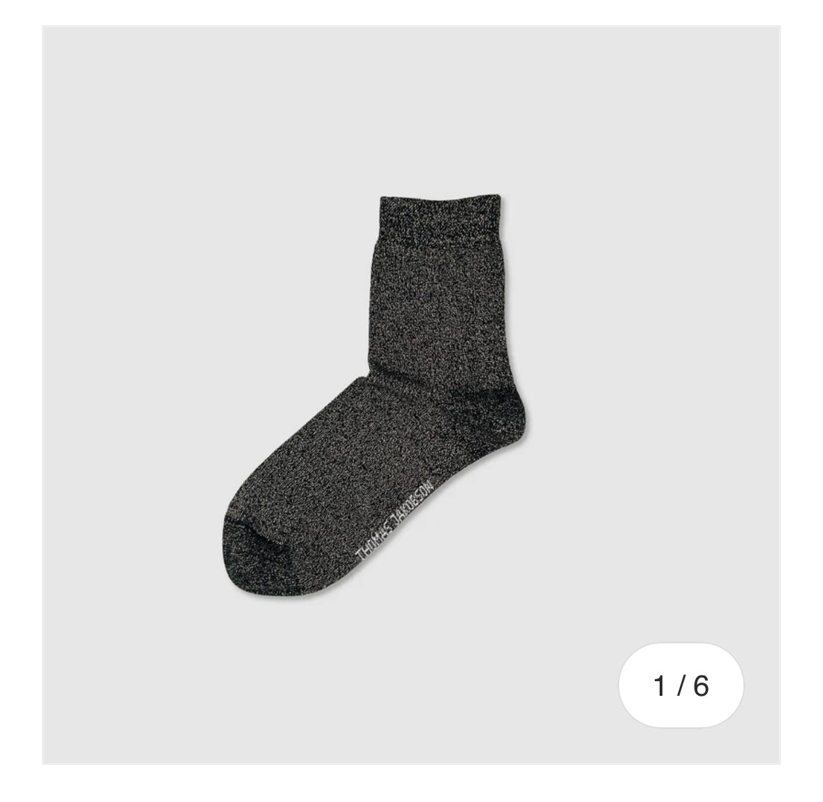 Thomas Jakobson Glitzersocken | schwarz Aufgeweckt