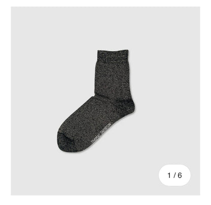 Thomas Jakobson Glitzersocken | schwarz Aufgeweckt