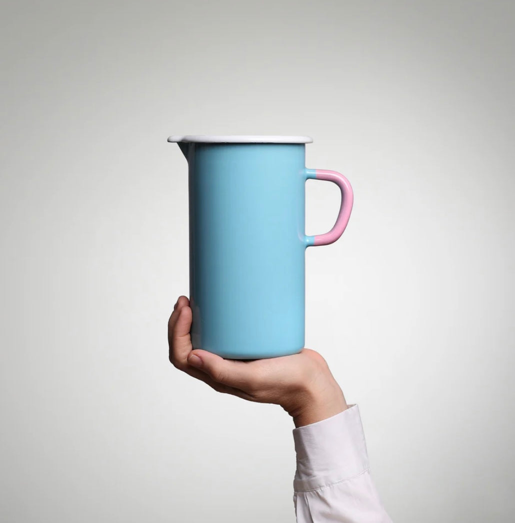 YIV Emaille Krug 1,3L | verschiedene Farben Aufgeweckt