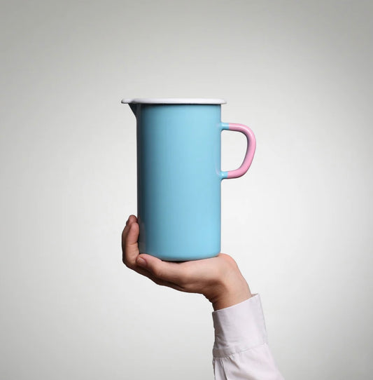 YIV Emaille Krug 1,3L | verschiedene Farben Aufgeweckt