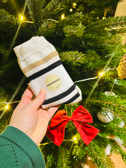 Thomas Jakobson Jubiläumssocken | Plüschsocken Ringel Gold Aufgeweckt