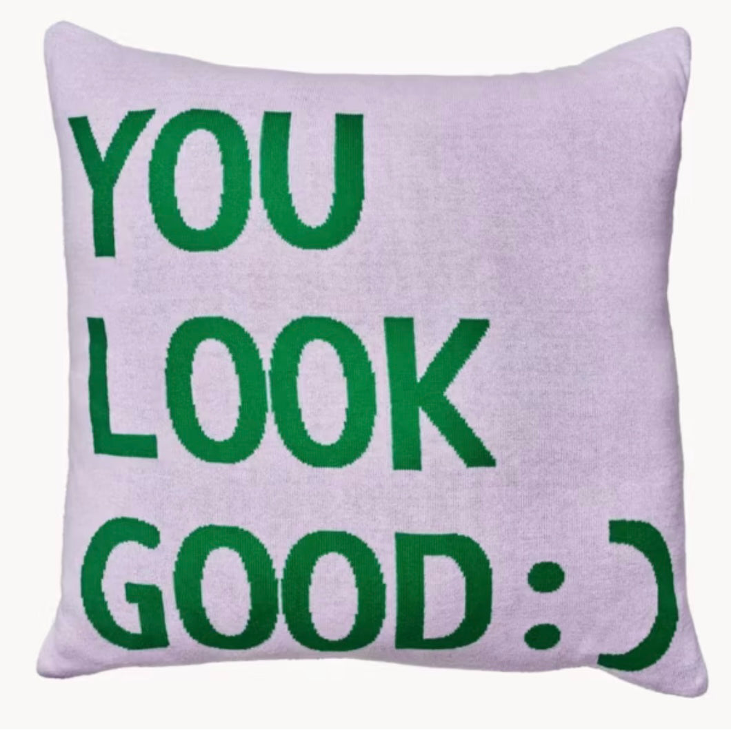 chic.mic Strickkissen Baumwolle | Looking Good 50 x 50 cm Aufgeweckt