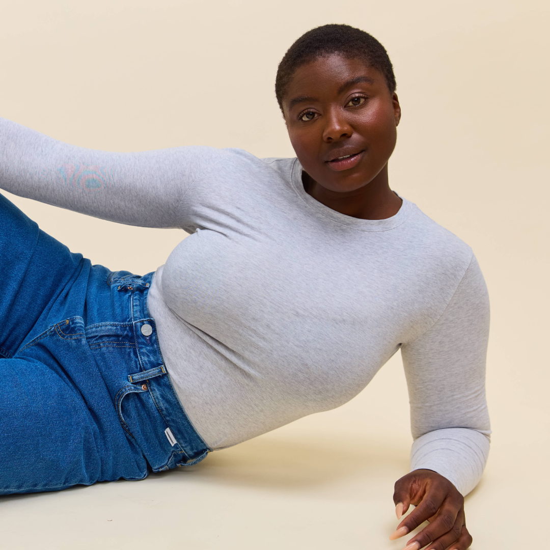 Tight Langarmshirt grau Popeia