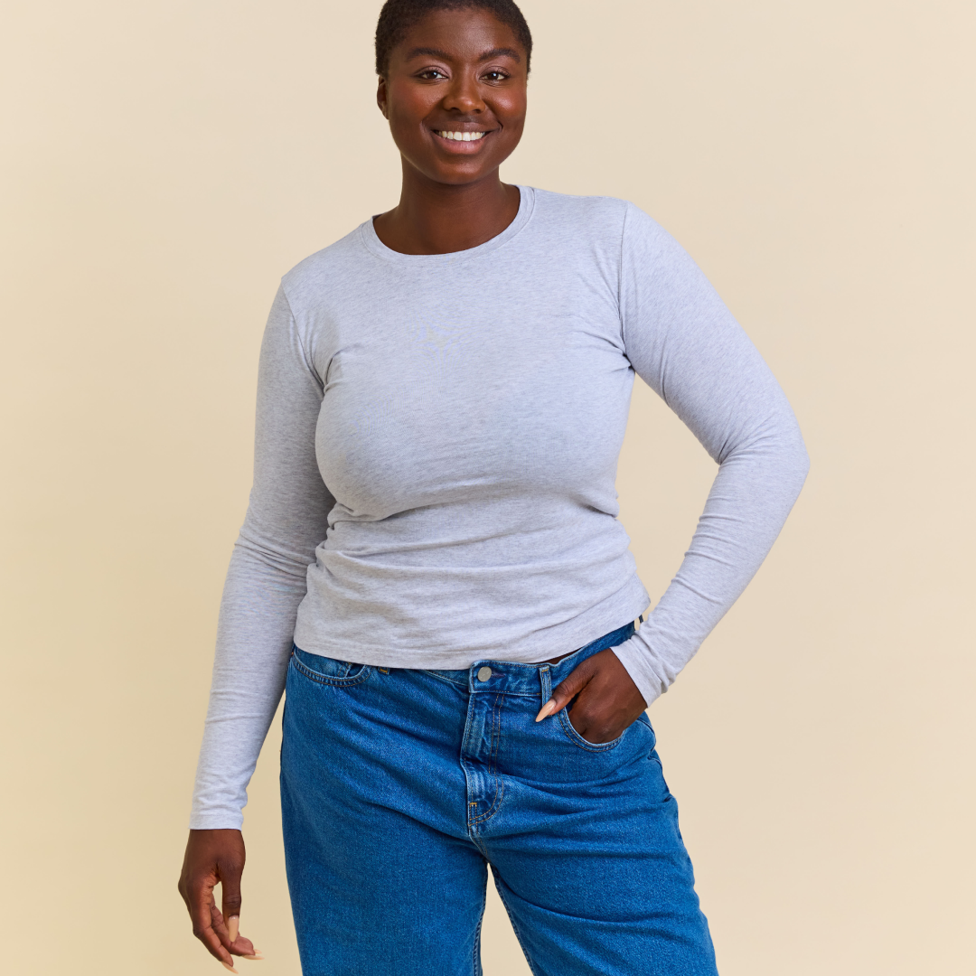 Tight Langarmshirt grau Popeia