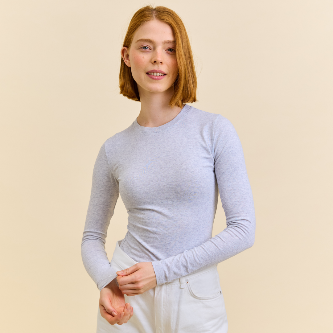 Tight Langarmshirt grau Popeia