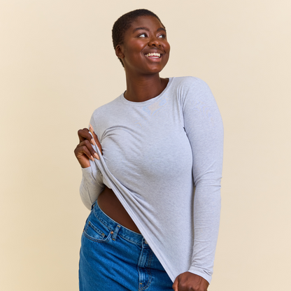 Tight Langarmshirt grau Popeia