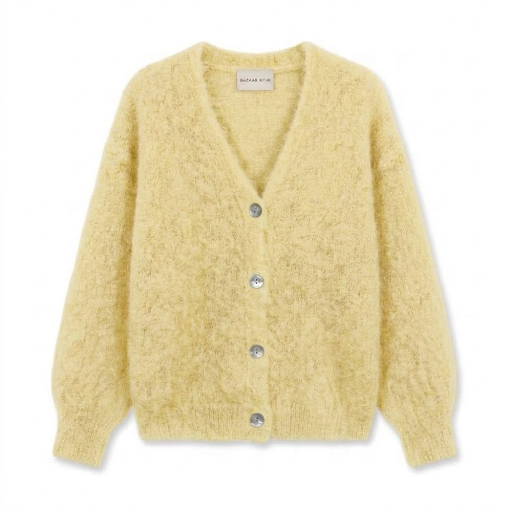 Bazaar Noir Strickjacke Polly | Butter Yellow Aufgeweckt
