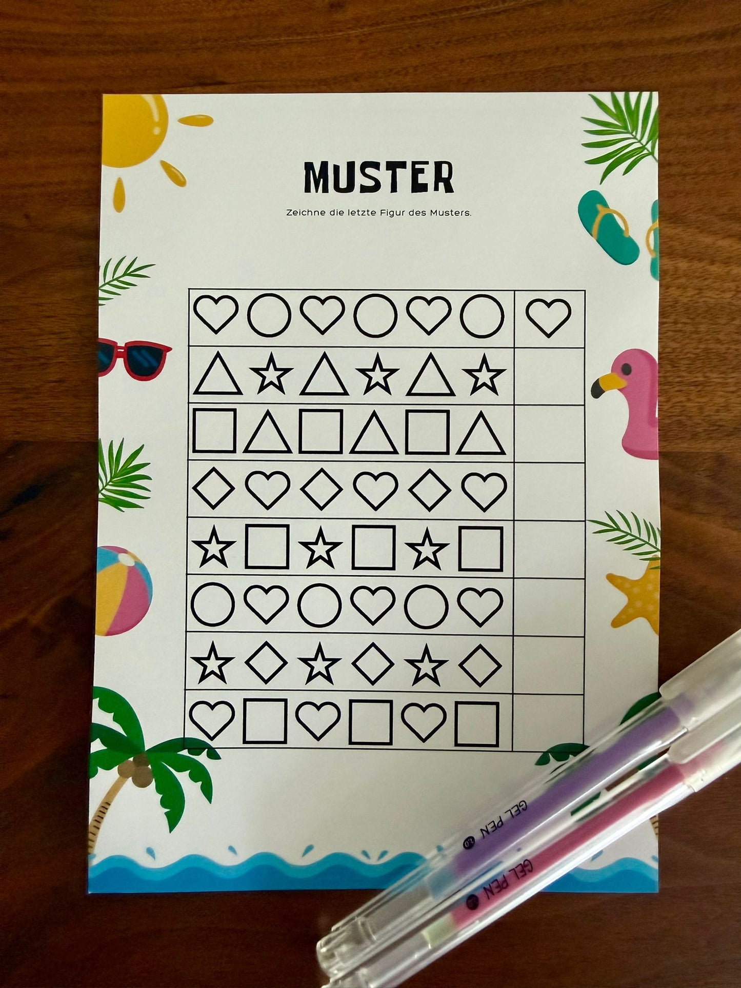 Sommerferien Rätselblock