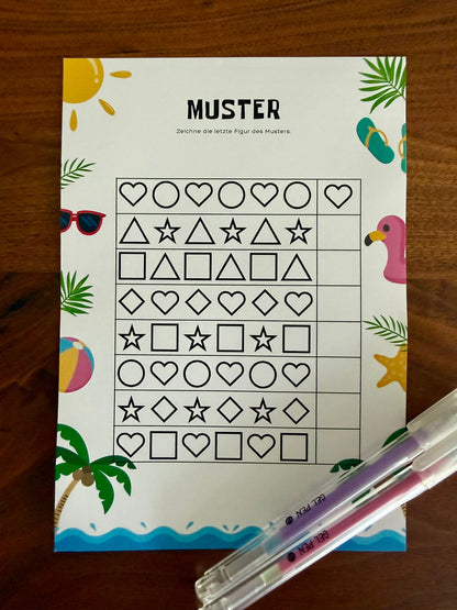 Sommerferien Rätselblock