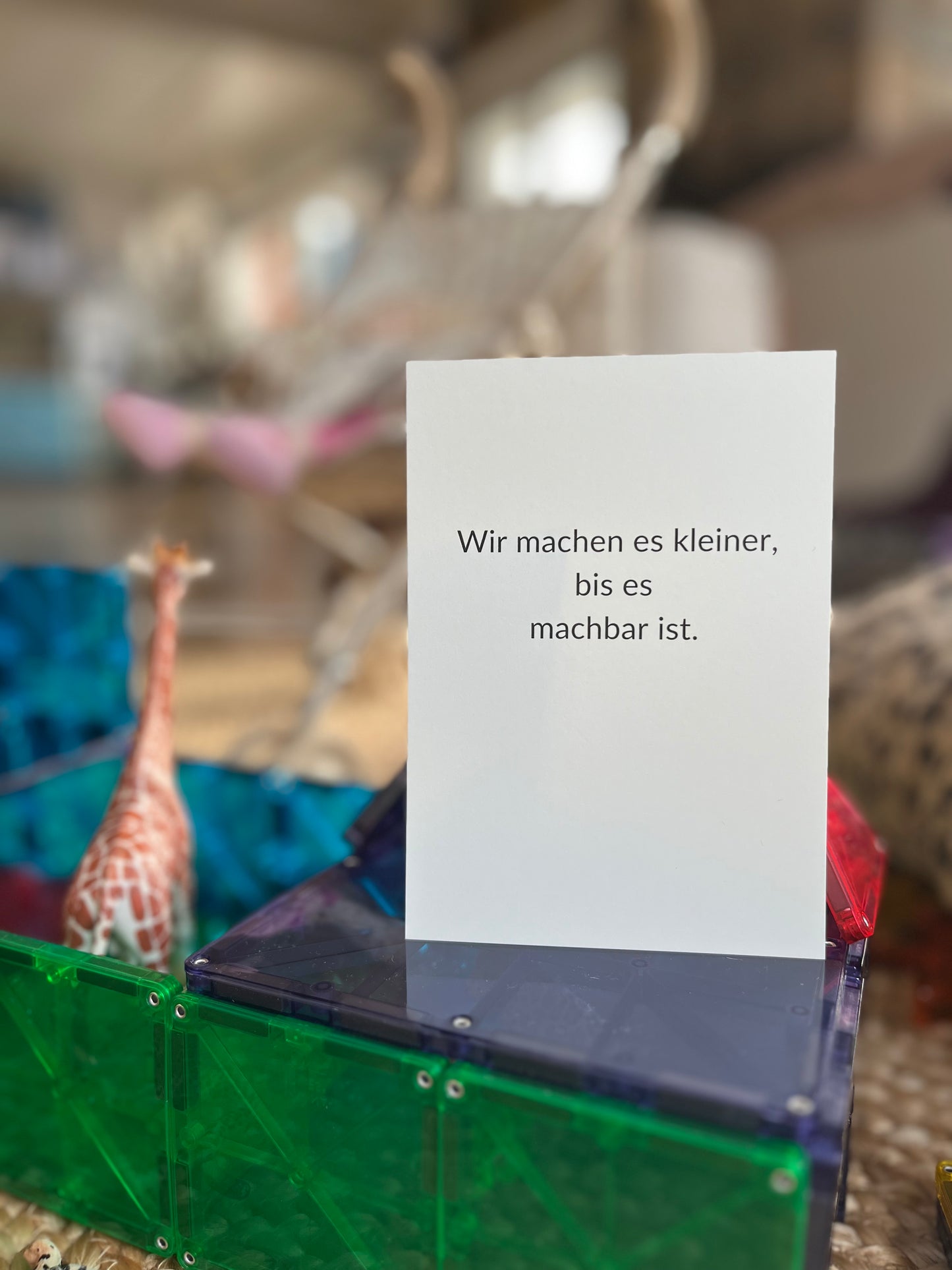 Linda Saurer Ankerkarte | Wir machen es kleiner ,bis es machbar ist Aufgeweckt