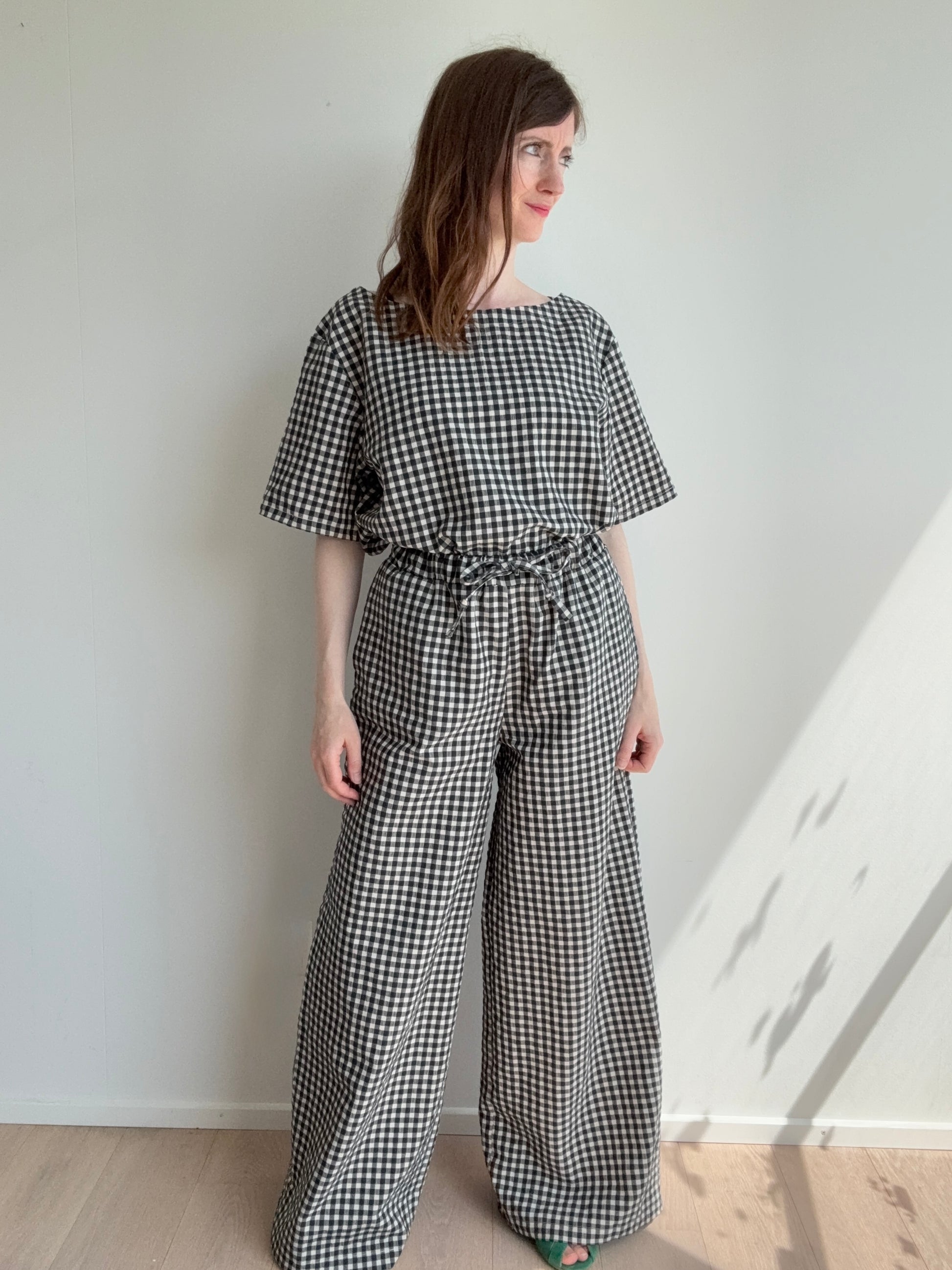 Wild Sparkle Culotte "Vichy Karo" – Schwarz Weiss Aufgeweckt