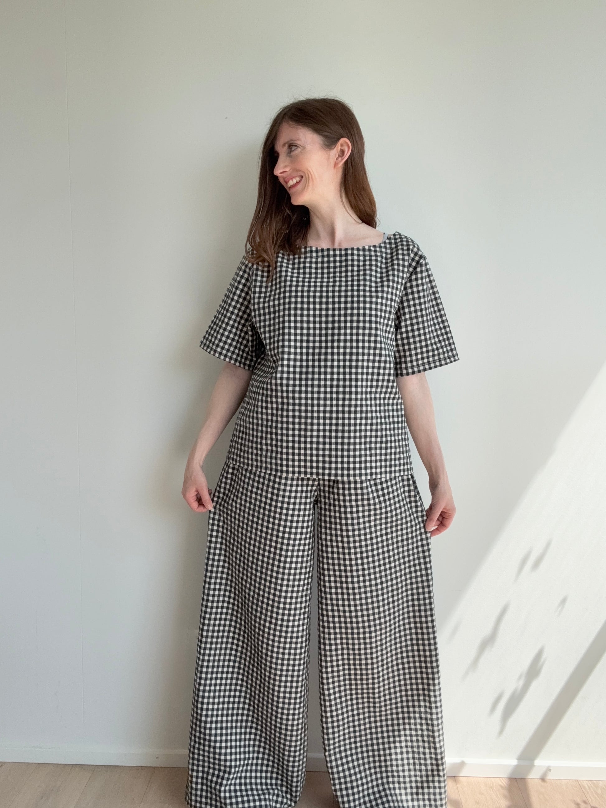 Wild Sparkle Culotte "Vichy Karo" – Schwarz Weiss Aufgeweckt