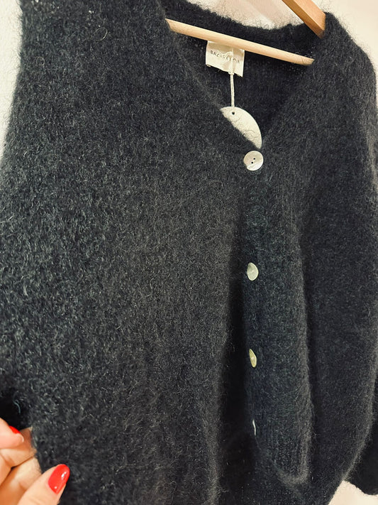 Bazaar Noir Strickjacke Polly | Schwarz Aufgeweckt