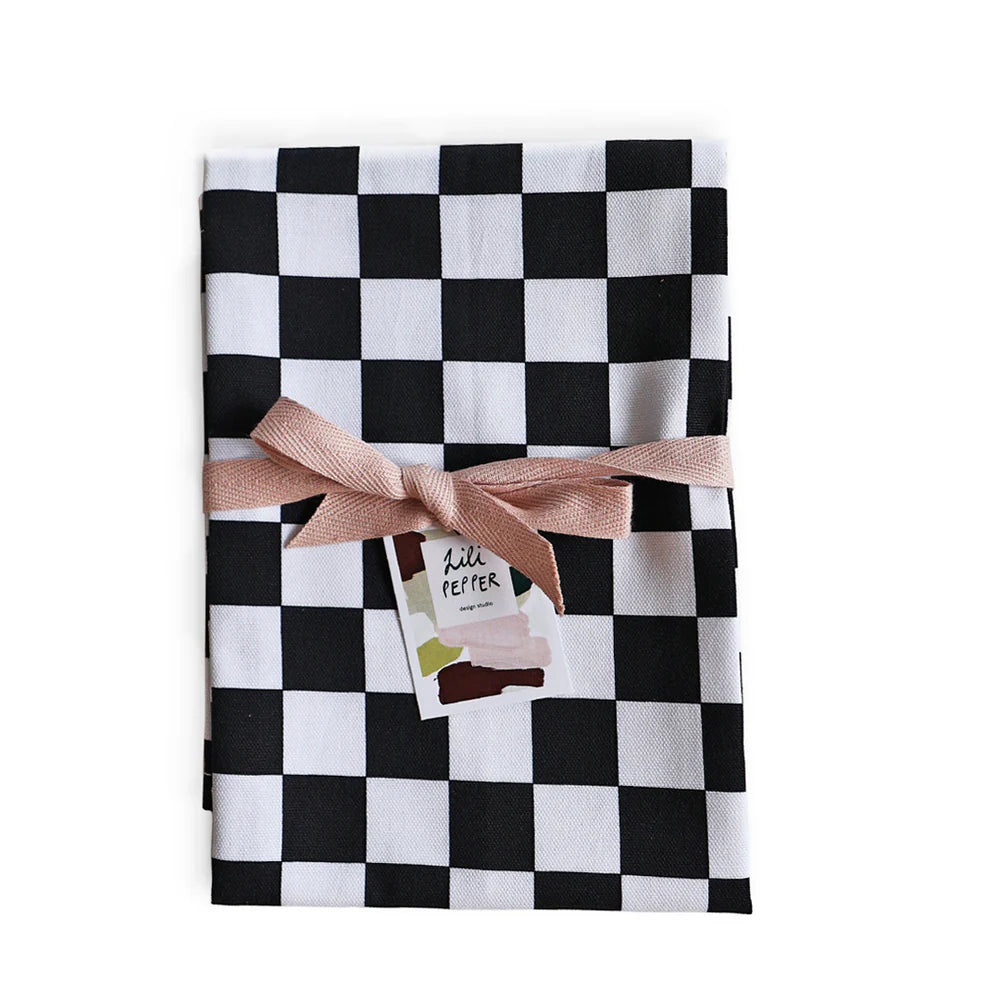 Lili Pepper Küchentuch 50x70 | check black white Aufgeweckt