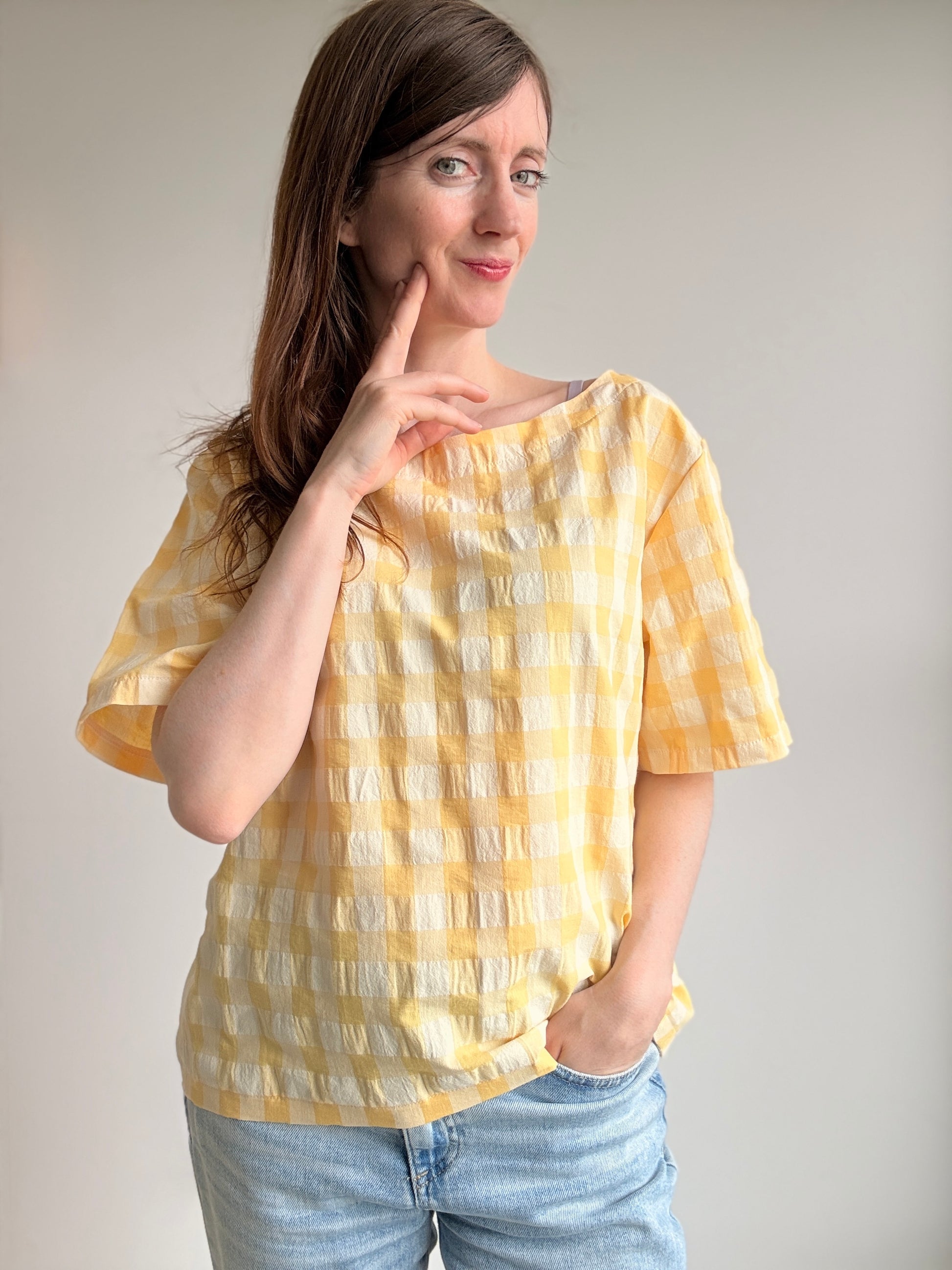 Wild Sparkle Shirt | Vichy Karo gelb-weiss Aufgeweckt