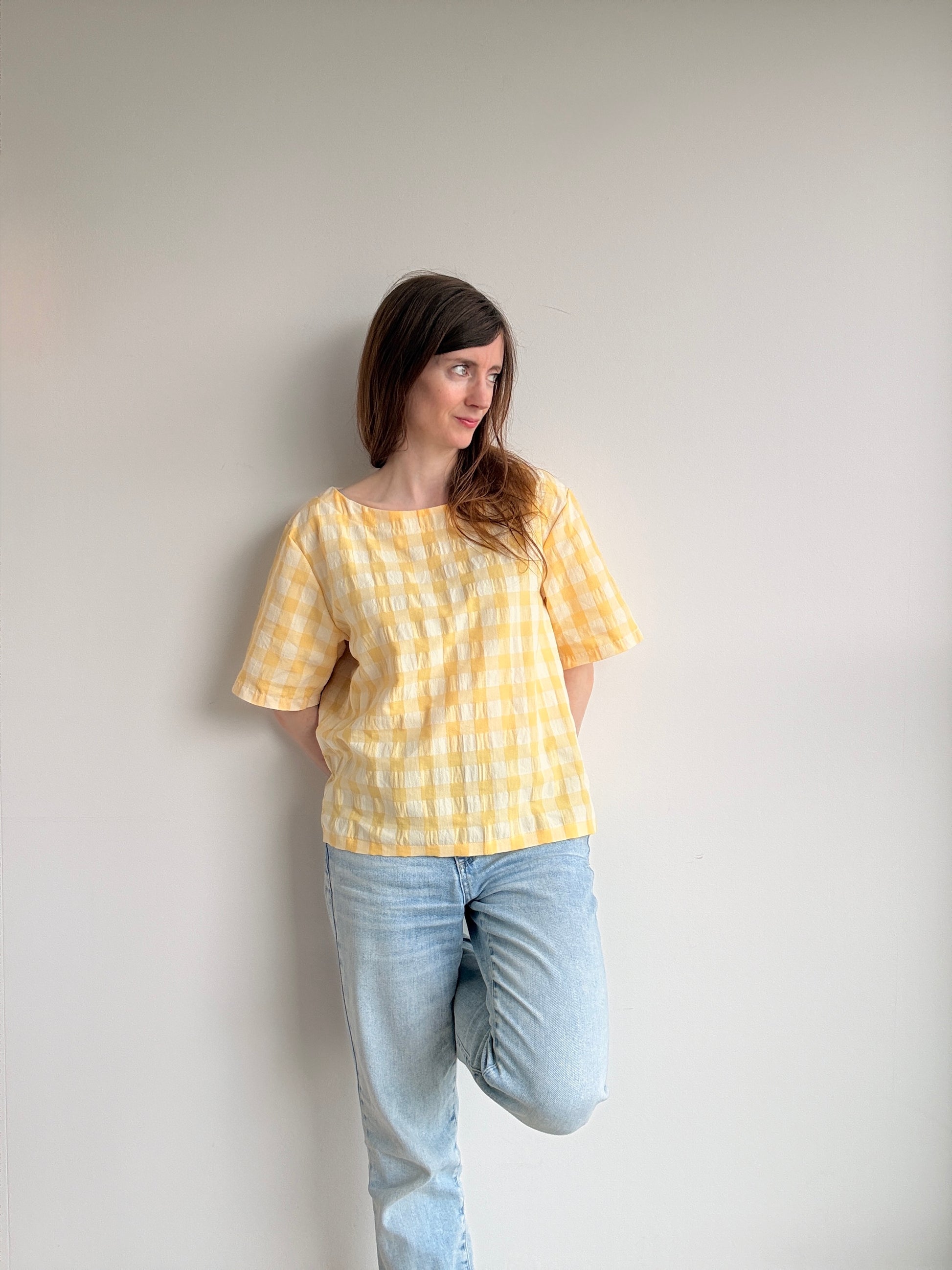 Wild Sparkle Shirt | Vichy Karo gelb-weiss Aufgeweckt